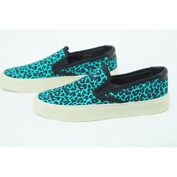 Saint Laurent YSL Womens Venice Low Top Slip On Flat Sneakers SZ 37.5 print $575 - Picture 11 of 11